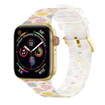 Square Buckle Transparent Watch Band For Apple Watch Series, 7 45mm / 6&SE&5&4 44mm / 3&2&1 42mm, 7 41mm / 6&SE&5&4 40mm / 3&2&1 38mm