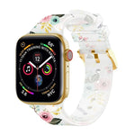 Square Buckle Transparent Watch Band For Apple Watch Series, 7 45mm / 6&SE&5&4 44mm / 3&2&1 42mm, 7 41mm / 6&SE&5&4 40mm / 3&2&1 38mm