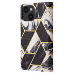 Marble Bronzing Stitching Horizontal Flip PU Leather Case, For iPhone 14, For iPhone 14 Plus, For iPhone 14 Pro, For iPhone 14 Pro Max