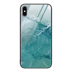 Marble Pattern Glass Protective Phone Case, For iPhone 14, For iPhone 1XR, For iPhone XS Max