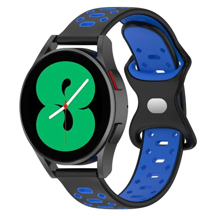 20mm Two-color Diamond Silicone Watch Band, For Samsung Galaxy Watch 5 40mm, For Samsung Galaxy Watch 5 44mm, For Samsung Galaxy Watch 5 Pro 45mm