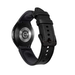 Silicone + Leather Black Buckle Watch Band, For Samsung Galaxy Watch5 Pro 45mm/5 44mm/5 40mm