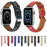Genuine Leather Watch Band For Apple Watch Series, 7 45mm / 6&SE&5&4 44mm / 3&2&1 42mm, 7 41mm / 6&SE&5&4 40mm / 3&2&1 38mm