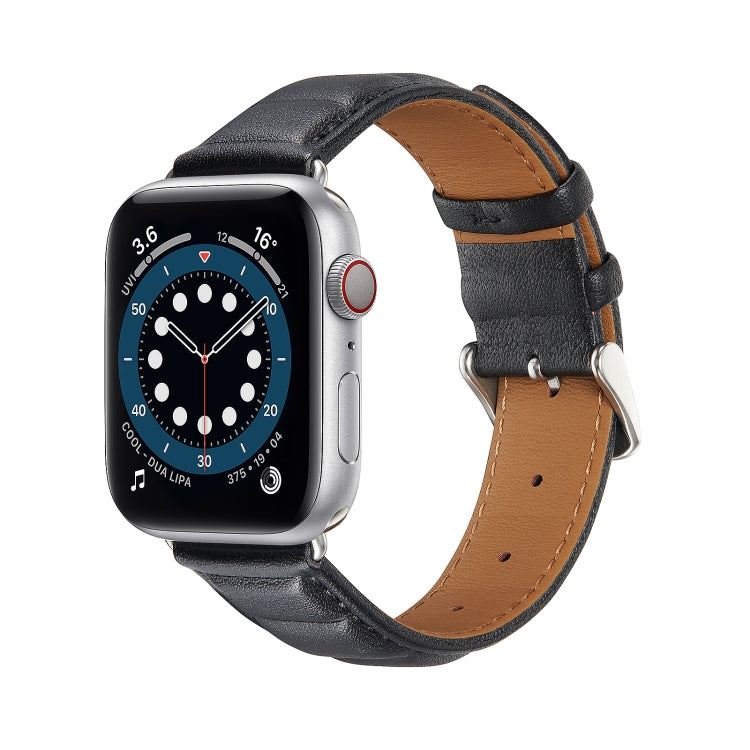 Genuine Leather Watch Band For Apple Watch Series, 7 45mm / 6&SE&5&4 44mm / 3&2&1 42mm, 7 41mm / 6&SE&5&4 40mm / 3&2&1 38mm