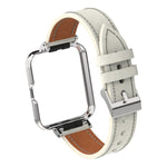 Genuine Leather Metal Case Integrated Watch Band, For Xiaomi Mi Watch Lite / Redmi Watch, For Xiaomi Redmi Watch 2, For Xiaomi Redmi Watch 2 Lite
