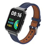Genuine Leather Metal Case Integrated Watch Band, For Xiaomi Mi Watch Lite / Redmi Watch, For Xiaomi Redmi Watch 2, For Xiaomi Redmi Watch 2 Lite