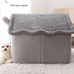 House Type Universal Removable and Washable Pet Dog Cat Bed Pet Supplies, M