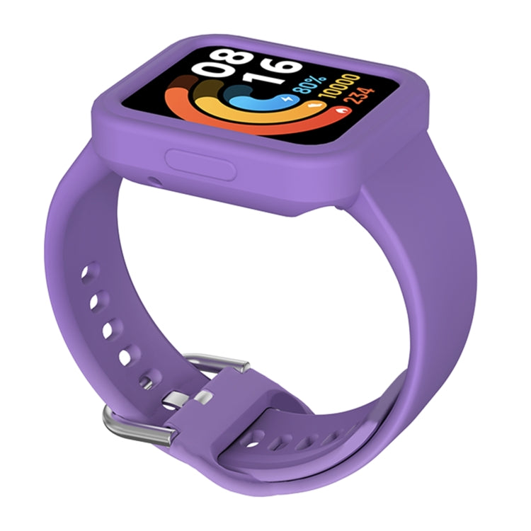Solid Color Silicone Integrated Watch Band, For Xiaomi Redmi Watch / Watch Lite, For Xiaomi Redmi Watch 2 / Watch 2 Lite