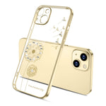 Electroplating Diamond Dandelion TPU Phone Case, For iPhone 14, For iPhone 14 Plus, For iPhone 14 Pro, For iPhone 14 Pro Max