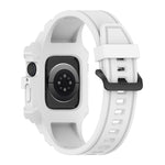 Integrated Silicone Watch Band For Apple Watch Series, 7 45mm / 6&SE&5&4 44mm / 3&2&1 42mm