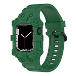 Integrated Silicone Watch Band For Apple Watch Series, 7 45mm / 6&SE&5&4 44mm / 3&2&1 42mm