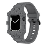 Integrated Silicone Watch Band For Apple Watch Series, 7 45mm / 6&SE&5&4 44mm / 3&2&1 42mm