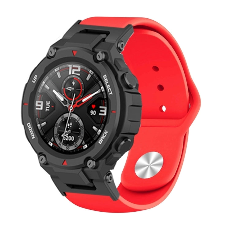 Silicone Reverse Buckle Watch Band, For Amazfit T-Rex / T-Rex Pro / Ares