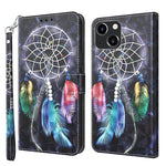 3D Painted Leather Phone Case, For iPhone 14, For iPhone 14 Plus, For iPhone 14 Pro, For iPhone 14 Pro Max, For iPhone 13 mini, For iPhone 13