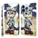 3D Painted Leather Phone Case, For iPhone 14, For iPhone 14 Plus, For iPhone 14 Pro, For iPhone 14 Pro Max, For iPhone 13 mini, For iPhone 13