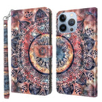 3D Painted Leather Phone Case, For iPhone 14, For iPhone 14 Plus, For iPhone 14 Pro, For iPhone 14 Pro Max, For iPhone 13 mini, For iPhone 13