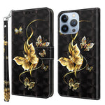 3D Painted Leather Phone Case, For iPhone 14, For iPhone 14 Plus, For iPhone 14 Pro, For iPhone 14 Pro Max, For iPhone 13 mini, For iPhone 13