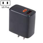 LZ-1130 PD 20W Type-C+QC 3.0 USB Fast Charger, 20W EU Plug, 20W US Plug