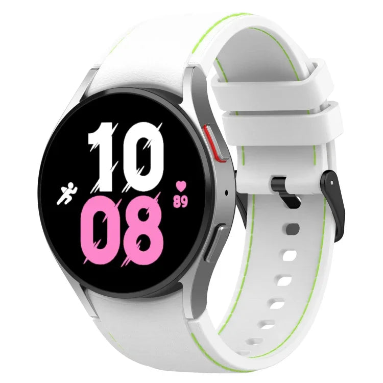 Leather Texture Silicone Watch Band, For Samsung Galaxy Watch5 / Watch5 Pro /  Watch4