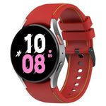 Leather Texture Silicone Watch Band, For Samsung Galaxy Watch5 / Watch5 Pro /  Watch4
