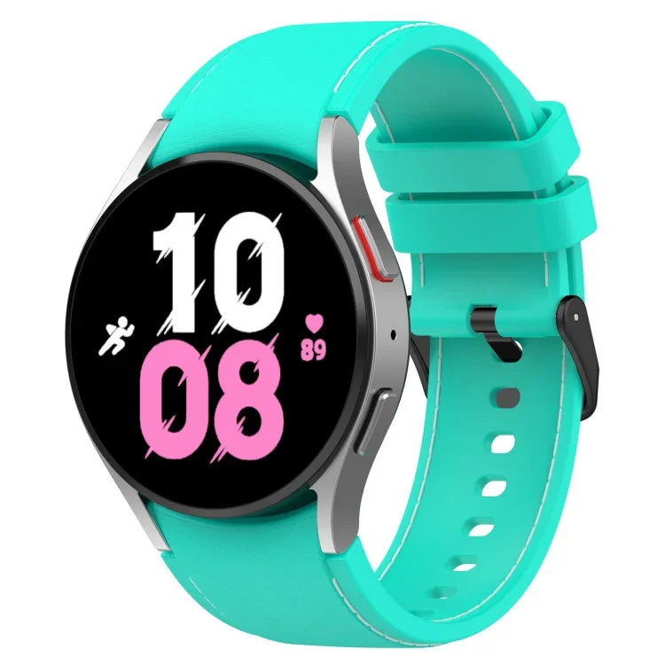 Leather Texture Silicone Watch Band, For Samsung Galaxy Watch5 / Watch5 Pro /  Watch4