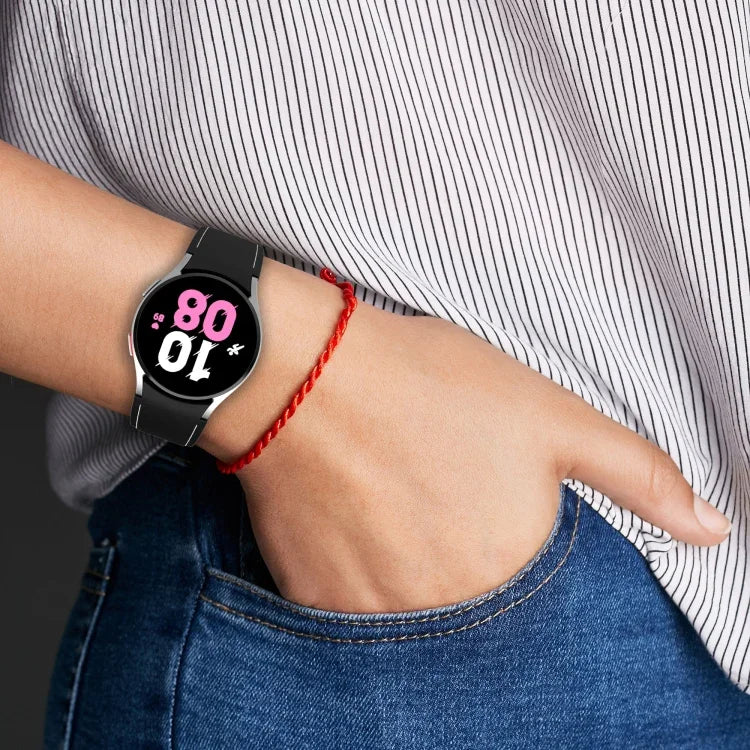 Leather Texture Silicone Watch Band, For Samsung Galaxy Watch5 / Watch5 Pro /  Watch4