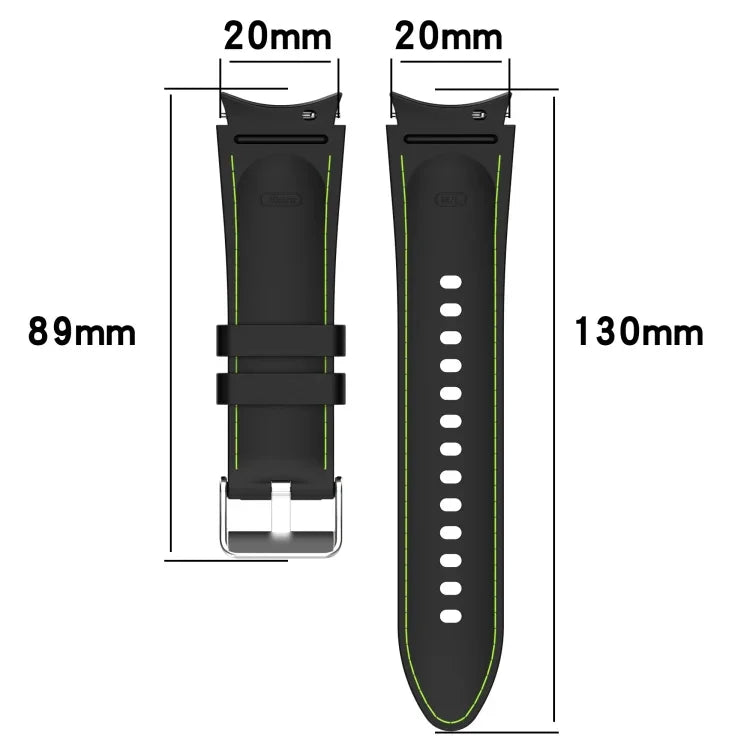 Leather Texture Silicone Watch Band, For Samsung Galaxy Watch5 / Watch5 Pro /  Watch4