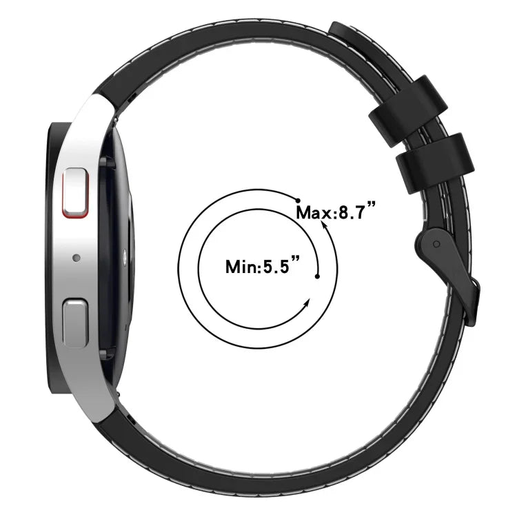 Leather Texture Silicone Watch Band, For Samsung Galaxy Watch5 / Watch5 Pro /  Watch4