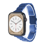 Three Beads Metal Watch Band For Apple Watch Series, 7 45mm / 6&SE&5&4 44mm / 3&2&1 42mm, 7 41mm / 6&SE&5&4 40mm / 3&2&1 38mm