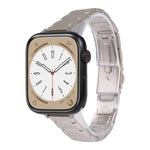 Three Beads Metal Watch Band For Apple Watch Series, 7 45mm / 6&SE&5&4 44mm / 3&2&1 42mm, 7 41mm / 6&SE&5&4 40mm / 3&2&1 38mm