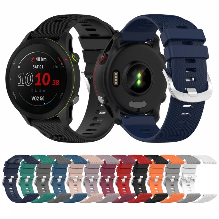 18mm Cross Textured Silicone Watch Band, For Garmin Forerunner255S