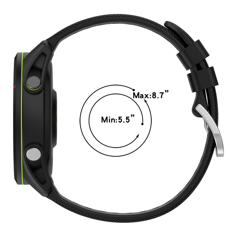 18mm Cross Textured Silicone Watch Band, For Garmin Forerunner255S