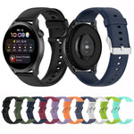 Solid Color Soft Silicone Watch Band, For Huawei Watch3 Pro New