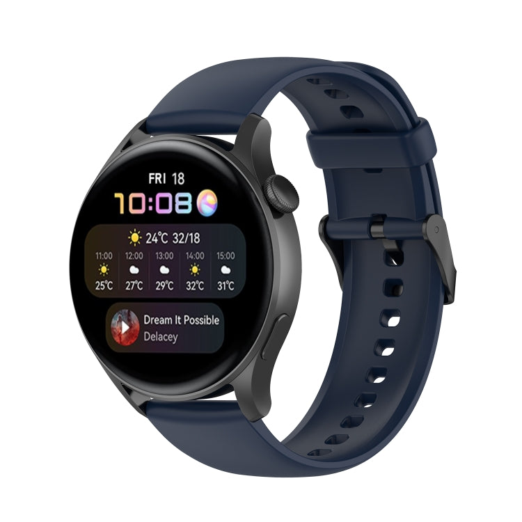 Solid Color Soft Silicone Watch Band, For Huawei Watch3 Pro New
