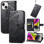 Butterfly Embossing Leather Case, For iPhone 14 Pro Max, For iPhone 14 Pro, For iPhone 14, For iPhone 14 Plus