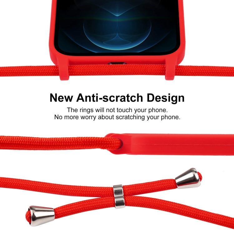 Crossbody Lanyard Liquid Silicone Case, For iPhone 12 Pro Max