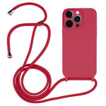Crossbody Lanyard Liquid Silicone Case, For iPhone 12 Pro Max