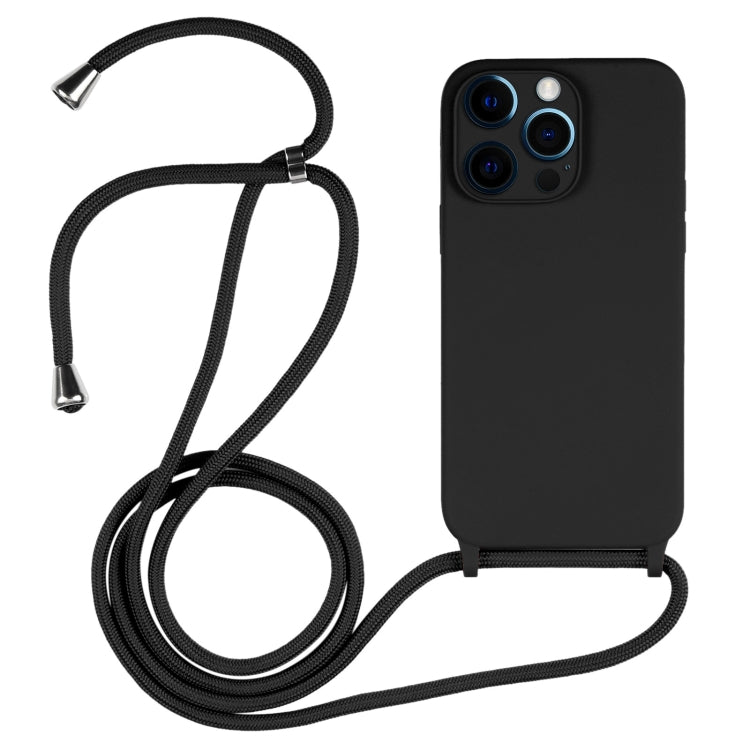 Crossbody Lanyard Liquid Silicone Case, For iPhone 12 Pro Max