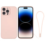 Silicone Phone Case with Wrist Strap, For iPhone 14, For iPhone 14 Plus, For iPhone 14 Pro, For iPhone 14 Pro Max