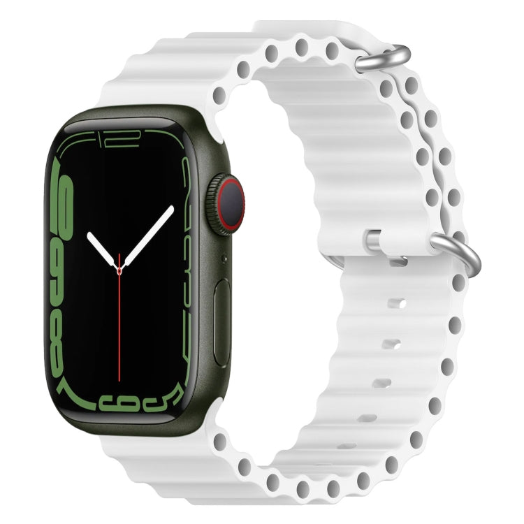 Ocean Silicone Watch Band, For Apple Watch Series 8&7 41mm, For Apple Watch Series 8&7 41mm / SE 2&6&SE&5&4 40mm