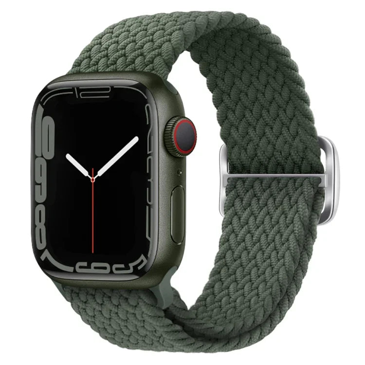 Buckle Nylon Braided Watch Band, For Apple Watch Series 8&7 41mm / SE 2&6&SE&5&4 40mm / 3&2&1 38mm, For Apple Watch Series 8&7 41mm / SE 2