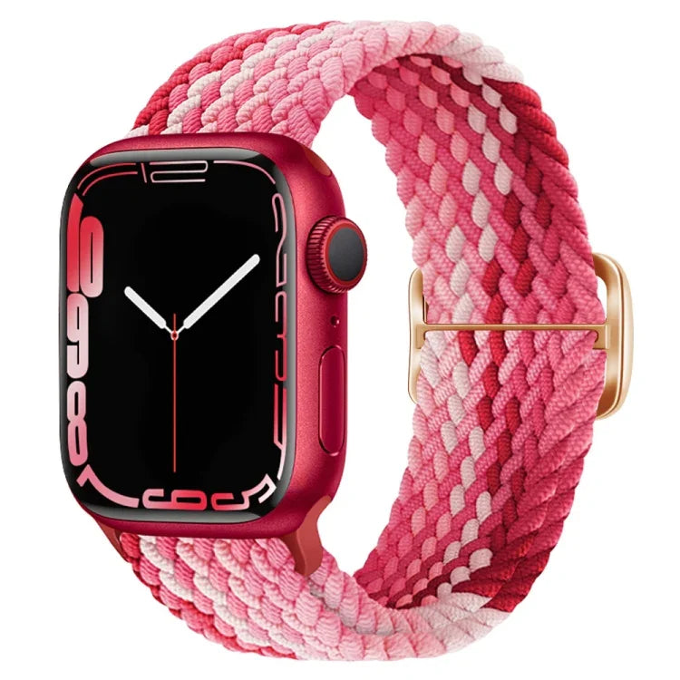 Buckle Nylon Braided Watch Band, For Apple Watch Series 8&7 41mm / SE 2&6&SE&5&4 40mm / 3&2&1 38mm, For Apple Watch Series 8&7 41mm / SE 2
