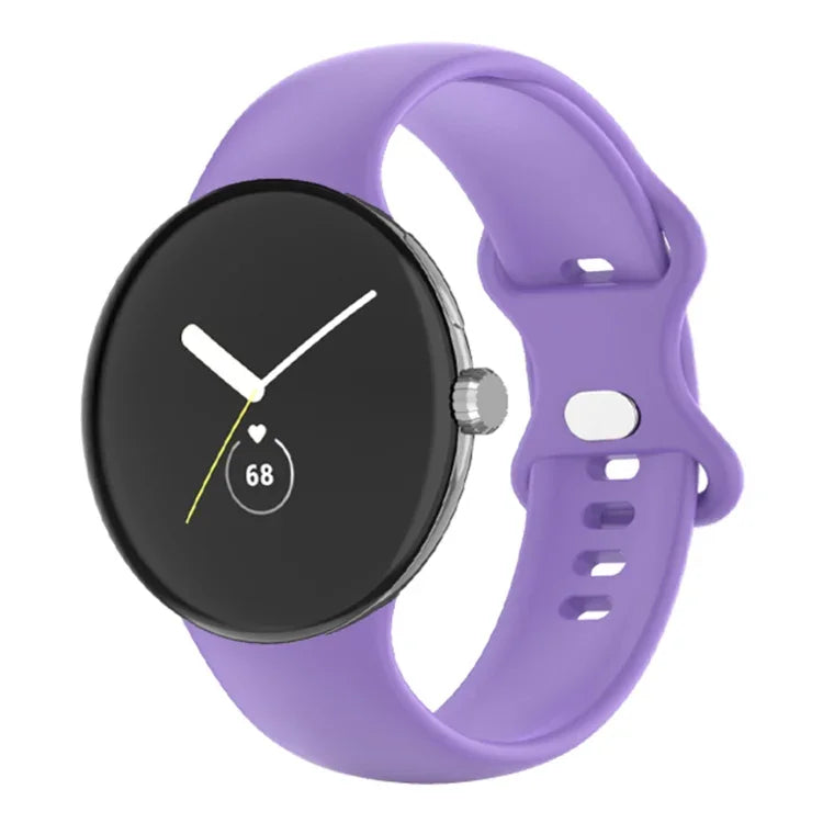 For Google Pixel Watch 4 / 3 / 2 / 1 41mm Single Color Silicone Watch Band, Man, Women