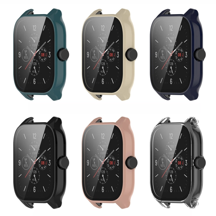 PC + Tempered Glass Integrated Protective Watch Case, For Amazfit GTS 4