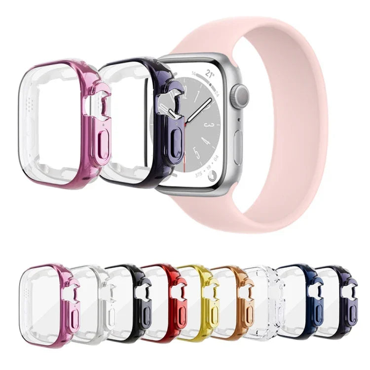 All-inclusive Plating TPU Shockproof Case, For Apple Watch 9 / 8 / 7 45mm, For Apple Watch 8 / 7 45mm, For Apple Watch 9 / 8 / 7 41mm