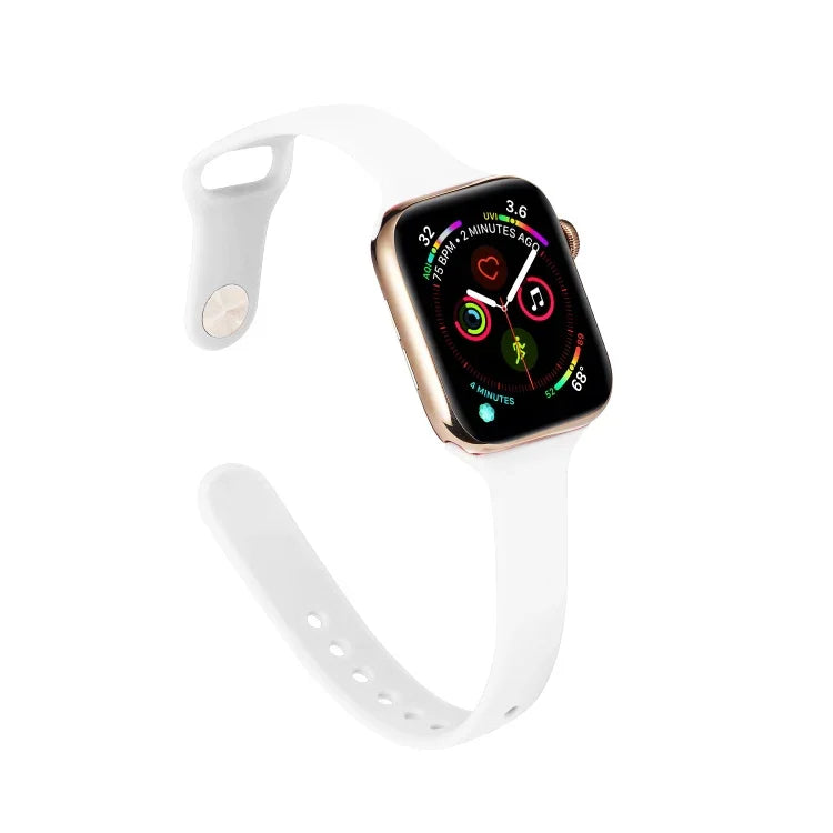 Thin Silicone Replacement Wrist Strap Watchband, For Apple Watch 5/4 44mm & 3/2/1 42mm, For Apple Watch 5/4 40mm & 3/2/1 38mm