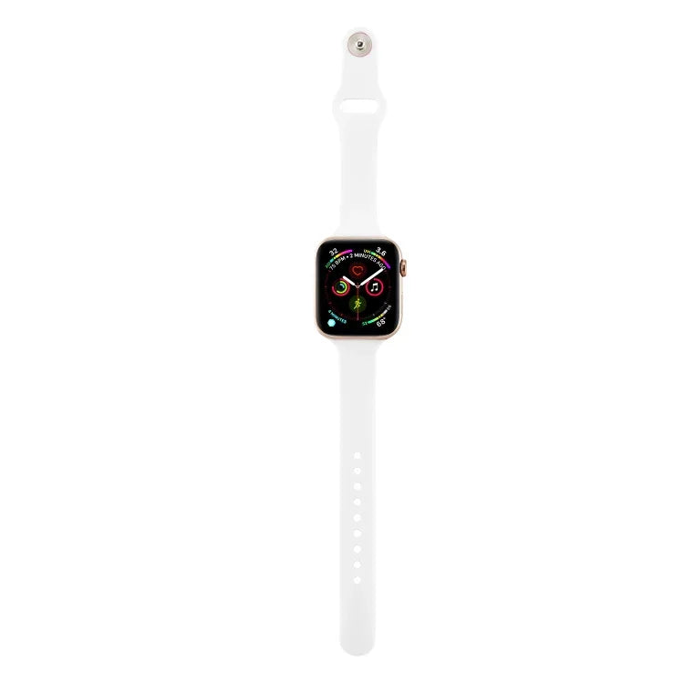 Thin Silicone Replacement Wrist Strap Watchband, For Apple Watch 5/4 44mm & 3/2/1 42mm, For Apple Watch 5/4 40mm & 3/2/1 38mm