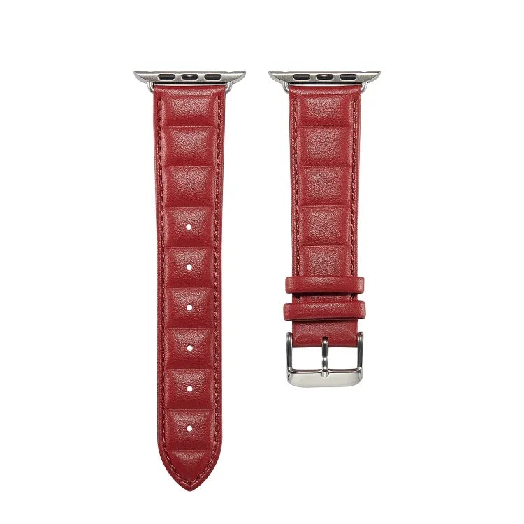Genuine Leather Watch Band, For Apple Watch Ultra 49mm / Series 8&7 45mm / SE 2&6&SE&5&4 44mm / 3&2&1 42mm, For Apple Watch Series 8&7 41mm / SE 2&6&SE&5&4 40mm / 3&2&1 38mm