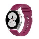 20mm Pockmarked Silver Buckle Silicone Watch Band, For Samsung Galaxy Watch5 40mm/44mm / Watch5 Pro