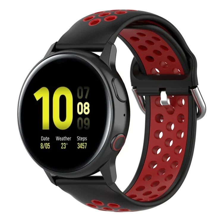 20mm Clasp Two Color Sport Wrist Strap Watchband, For Huawei Watch GT2 42MM, For Galaxy Watch Active2 / Active